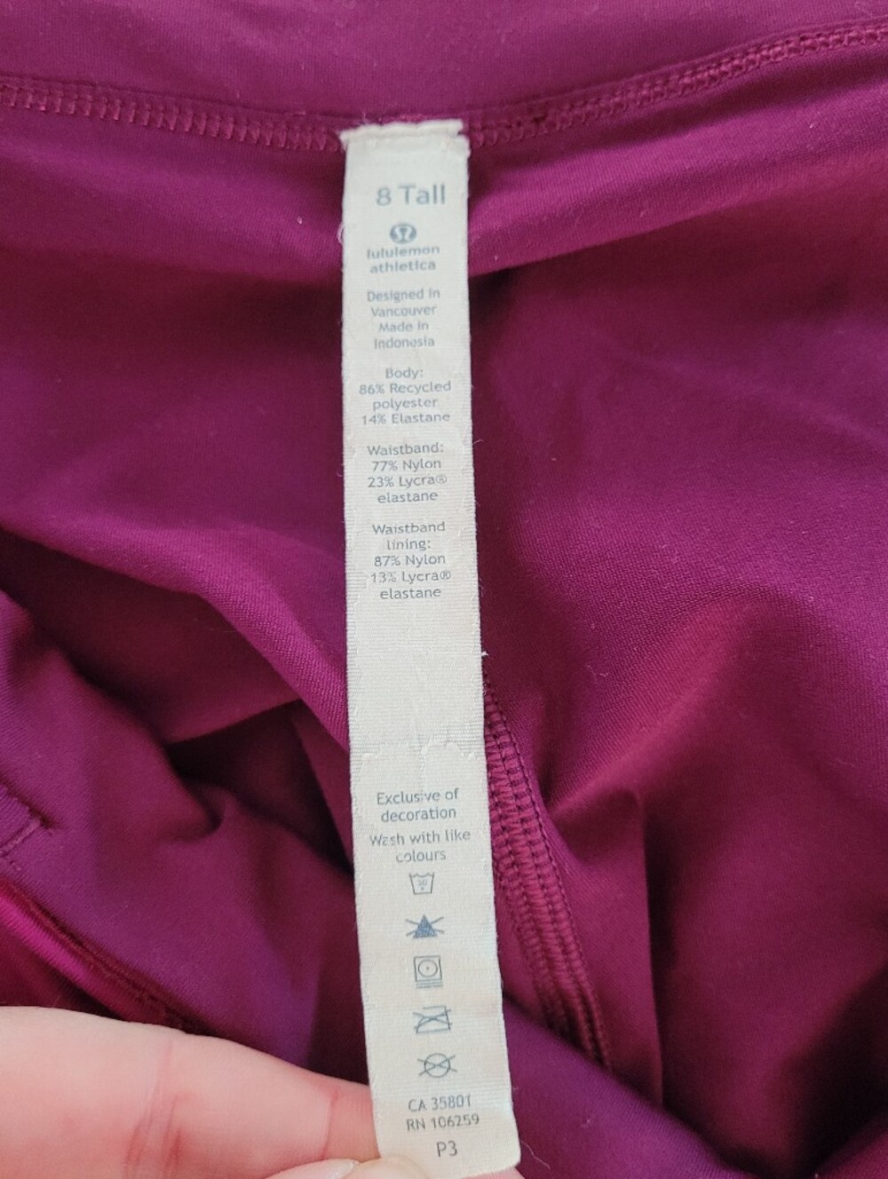 Lululemon Pace Rival Skirt *Tall 15" Size 8 Magenta Deep Fuchsia Pink Berry - Picture 6 of 9